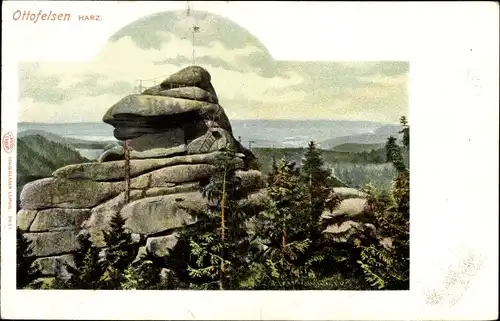 Ak Wernigerode im Harz, Ottofelsen