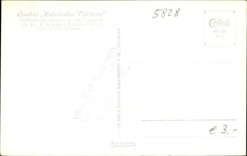 Ak Milspe Ennepetal am Ruhrgebiet, Heilenbecker Talsperre, Gasthof, Veranda