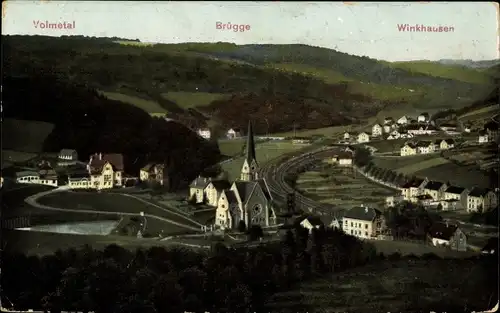 Ak Winkhausen Brügge Lüdenscheid in Westfalen, Volmetal, Panorama