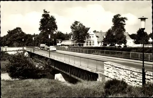 Ak Jülich in Nordrhein Westfalen, Rurbrücke mit Haus Hesselmann