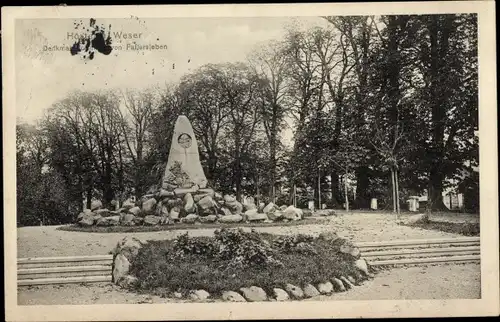 Ak Höxter an der Weser,  Denkmal von Fallersleben