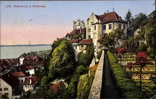 Ak Meersburg am Bodensee, Stadtansicht