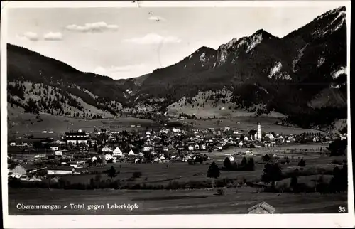 Ak Oberammergau in Oberbayern, Blick gegen Laberköpfe, Panorama