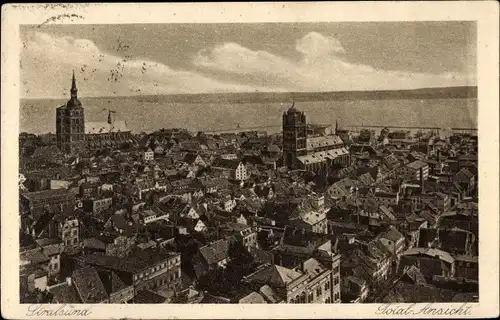 Ak Stralsund in Vorpommern, Totalansicht