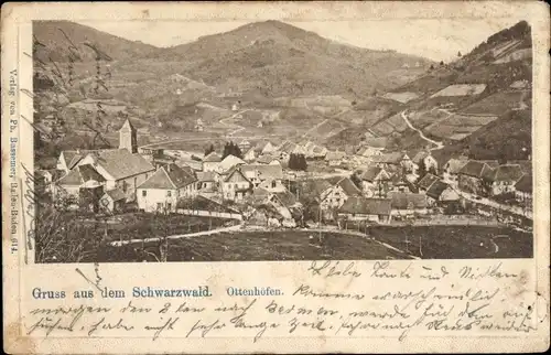 Ak Ottenhöfen im Schwarzwald, Panorama vom Ort