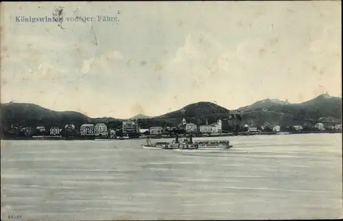 Ak Königswinter am Rhein, Blick von der Fähre