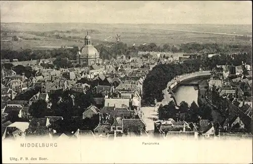 Ak Middelburg Zeeland Niederlande, Panorama