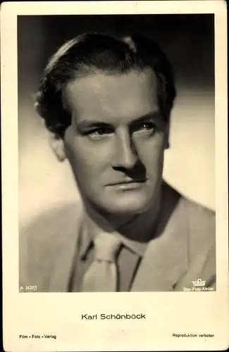 Ak Schauspieler Karl Schönböck, Portrait, Nr. A 3437/1