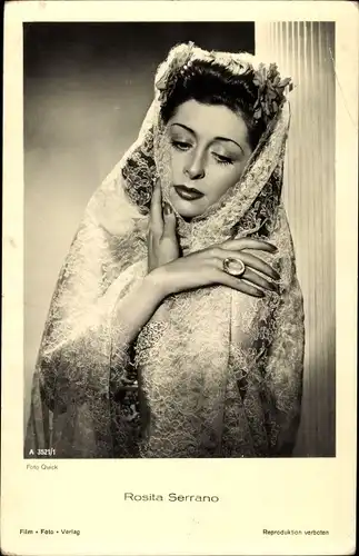 Ak Schauspielerin Rosita Serrano, Portrait