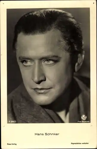 Ak Schauspieler Hans Söhnker, Portrait