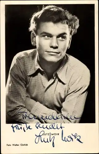 Ak Schauspieler Lutz Moik, Portrait, Autogramm