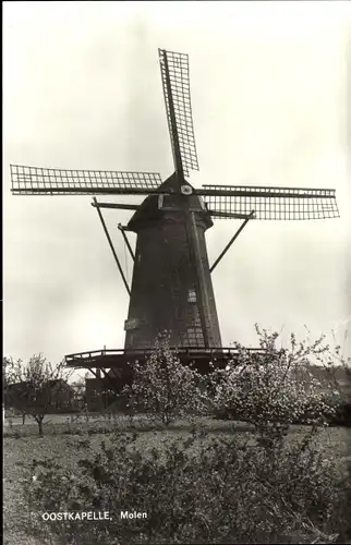 Ak Oostkapelle Walcheren Zeeland, Molen, Windmühle