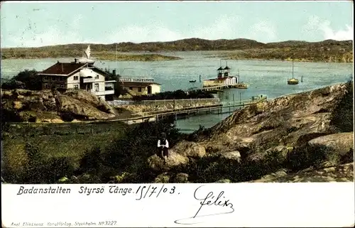 Ak Insel Styrsö Göteborg Schweden, Badanstalten