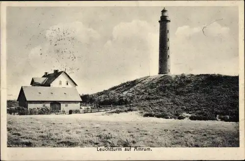 Ak Insel Amrum in Nordfriesland, Leuchtturm