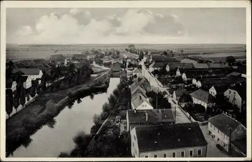 Ak Zeithain in Sachsen, Blick auf den Ort