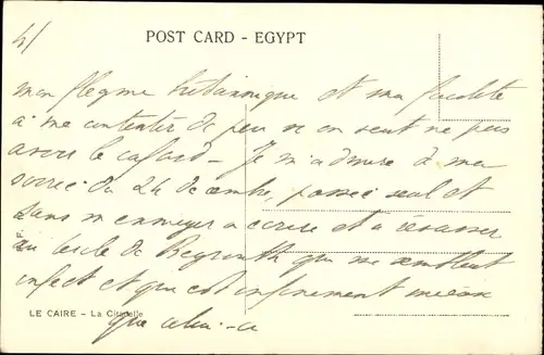 Ak Cairo Kairo Ägypten, the Citadel
