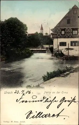 Ak Bad Urach in der Schwäbischen Alb, An der Erms