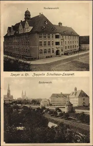 Ak Speyer am Rhein, Zeppelin Schulhaus als Lazarett
