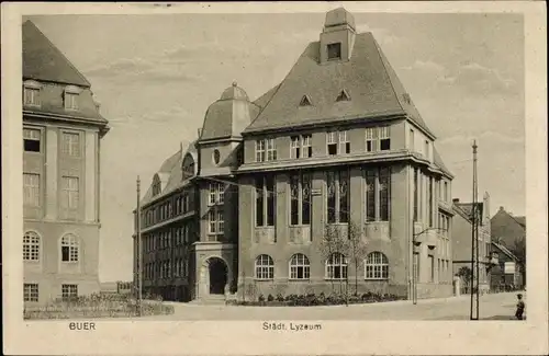 Ak Buer in Westfalen Gelsenkirchen Ruhrgebiet, Städt. Lyzeum