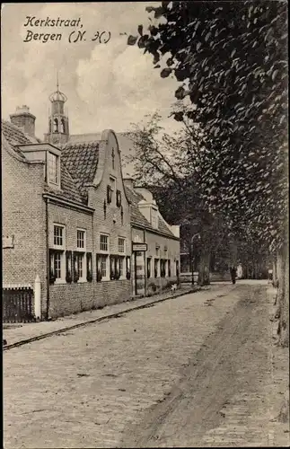 Ak Bergen Nordholland Niederlande, Kerkstraat