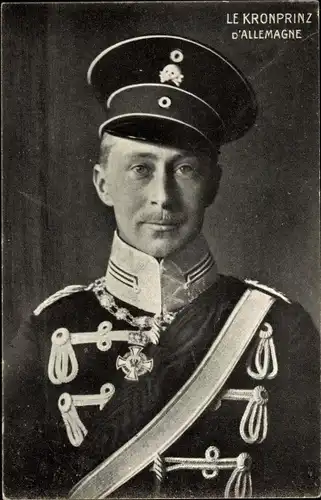 Ak Kronprinz Wilhelm, Portrait in Uniform
