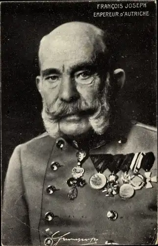 Ak Kaiser Franz Josef I., Portrait in Uniform