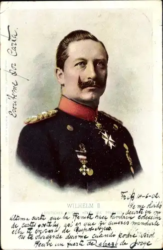 Ak Kaiser Wilhelm II., Portrait, Kreuz des Johanniterordens