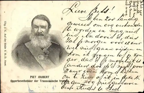 Ak Piet Joubert, Opperbevelhebber der Transvaalsche troepen