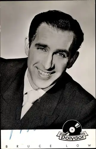 Ak Sänger Bruce Low, Portrait, Polydor Schallplatten, Autogramm