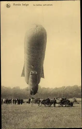 Ak Armée belge, le ballon cerf-volant