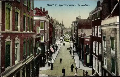 Ak Rotterdam Südholland, Meent en Heerenstraat, Straßenansicht