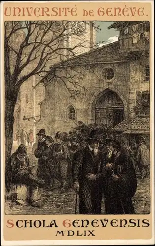 Studentika Ak Genève Genf Stadt, Université de Geneve, Gelehrte, Schola Genevensis MDLIX