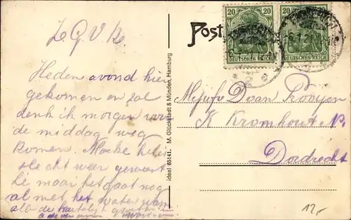 Passepartout Ak Emmerich am Niederrhein, Partie am Konvikt, Eisernes Kreuz