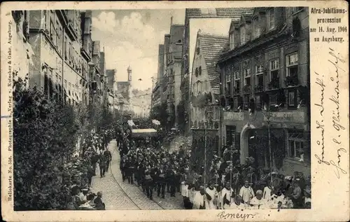 Ak Augsburg in Schwaben, Afra Jubiläumsprozession 1904
