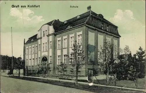 Ak Węgliniec Kohlfurt Schlesien, Schule