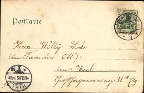 Ak Dortmund im Ruhrgebiet, Partie am Südwall, Kirche