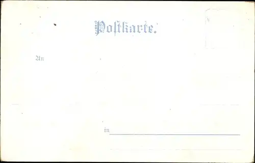 Künstler Litho Mannheim in Baden Württemberg, Hafenpartie, Dampfer