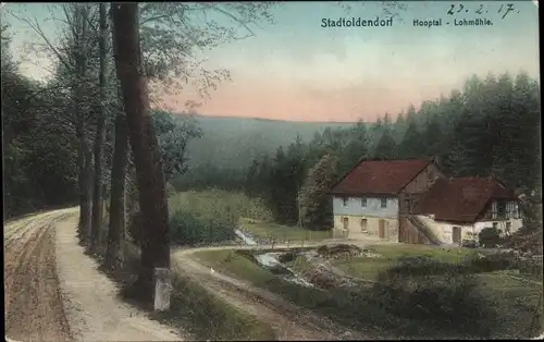Ak Stadtoldendorf in Niedersachsen, Hooptal, Lohmühle