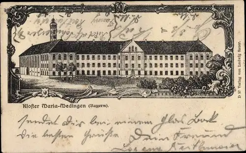 Litho Mödingen in Schwaben, Kloster Maria Medingen