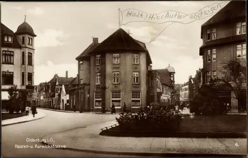 Ak Oldenburg im Großherzogtum Oldenburg, Haarenstraße, Kurwickstraße