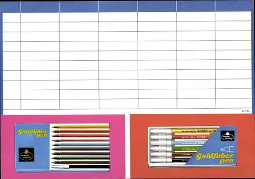 Stundenplan Faber Castell Farbstifte um 1970