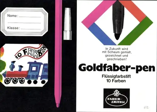 Stundenplan Faber Castell Farbstifte um 1970