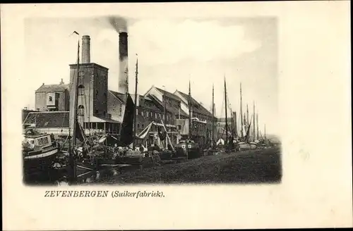 Ak Zevenbergen Nordbrabant, Suikerfabriek