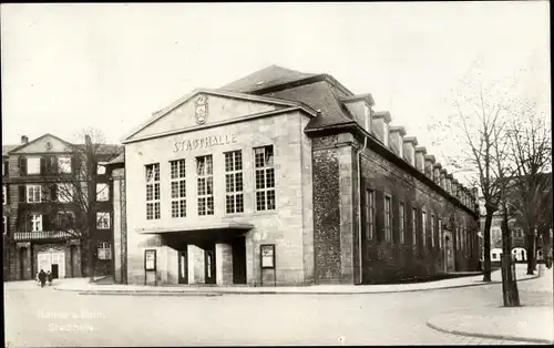 Ak Hanau am Main, Partie an der Stadthalle