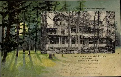 Passepartout Ak Mühlhausen in Thüringen, Kurhaus Waldfrieden