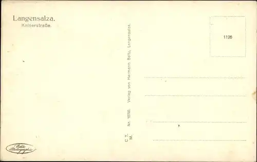 Ak Bad Langensalza in Thüringen, Kaiserstraße