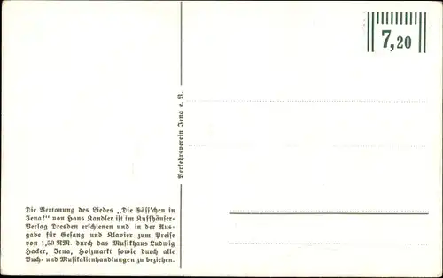 Gedicht Ak Jena in Thüringen, Rathausgasse, Ratskeller, Die Gäss'chen in Jena, Hans Kandler