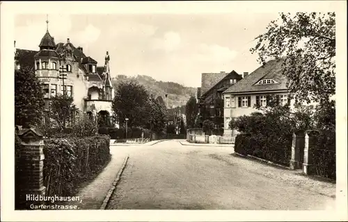 Ak Hildburghausen im Tal der Werra Thüringen, Gartenstraße, Gebäude