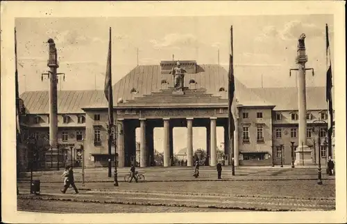 Ak Leipzig in Sachsen, Intern. Baufachausstellung 1913, Eingang a. d. Reitzenhainer Straße