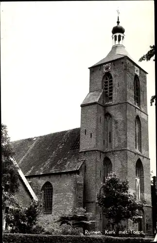 Ak Ruinen Drenthe Niederlande, Kerk met Toren